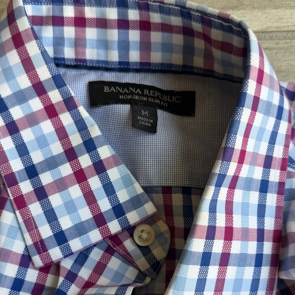 Banana Republic Red and Blue Plaid Shirt